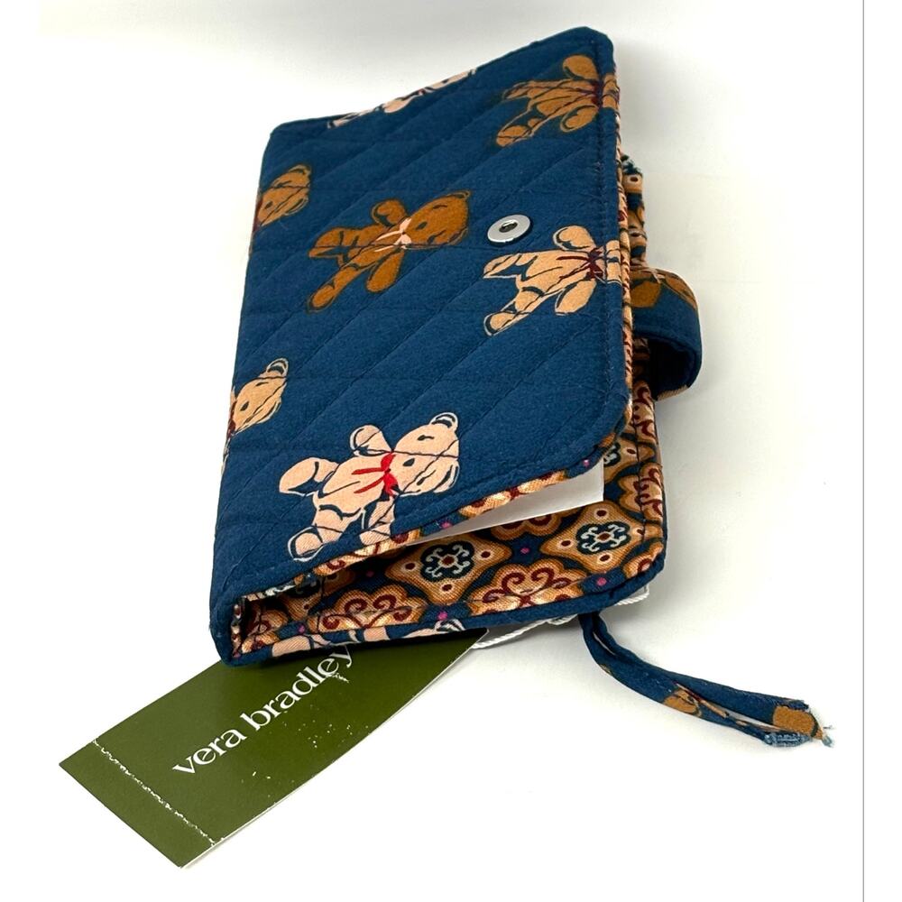 Vera Bradley Bunch of Bears Tab Wallet EXACT NWT 2025 Teddy Bears Blue Red - Picture 6 of 13